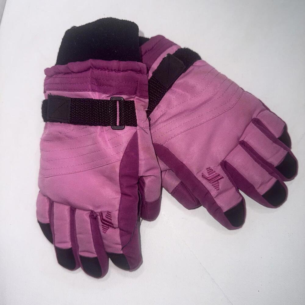 Joe Fresh 3M‎ Thinsulate Winter Ski Snowboard Pink Black Gloves Kids Youth Small